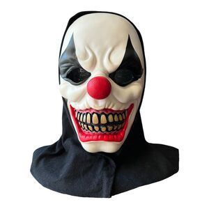 Spirit Halloween Evil Clown Foam Fabric Pullover Mask Scary Horror Haunted House